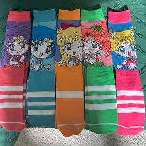 Bioworld Sailor Moon Anime Character Socks Set!